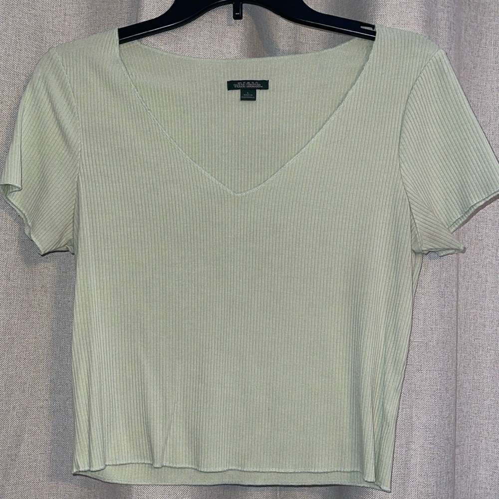 Light green tee shirt